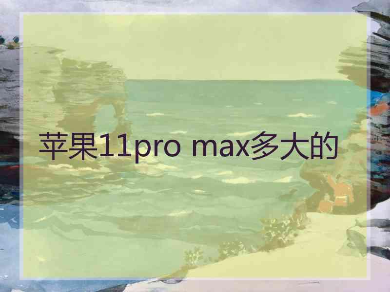 苹果11pro max多大的