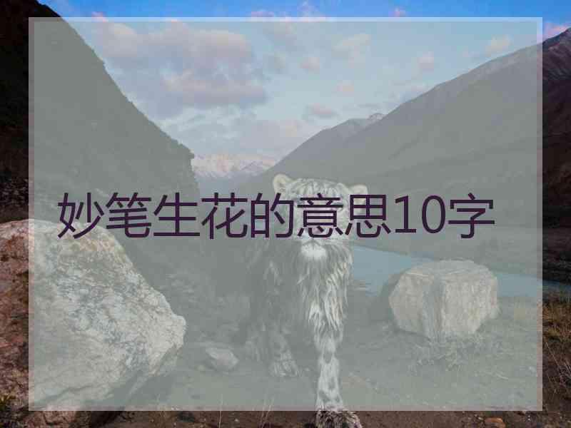 妙笔生花的意思10字