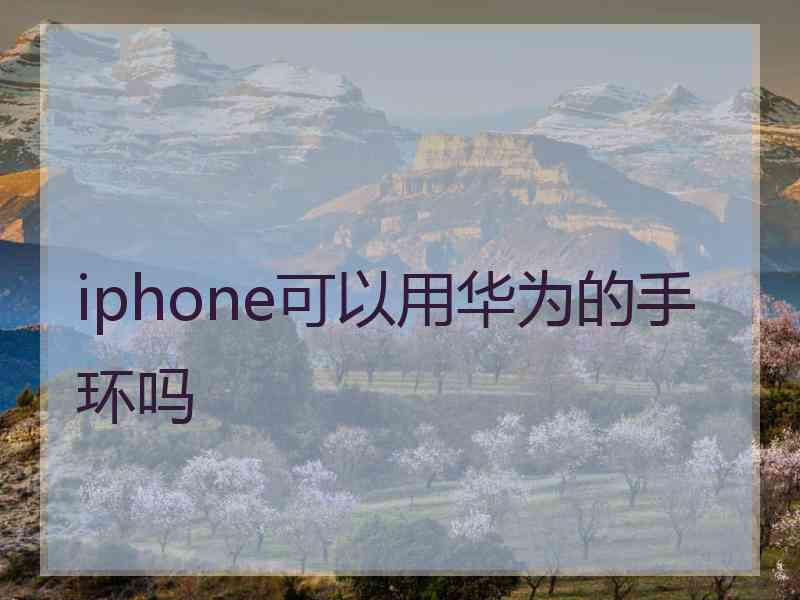 iphone可以用华为的手环吗