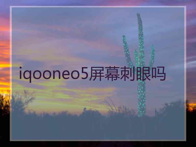 iqooneo5屏幕刺眼吗