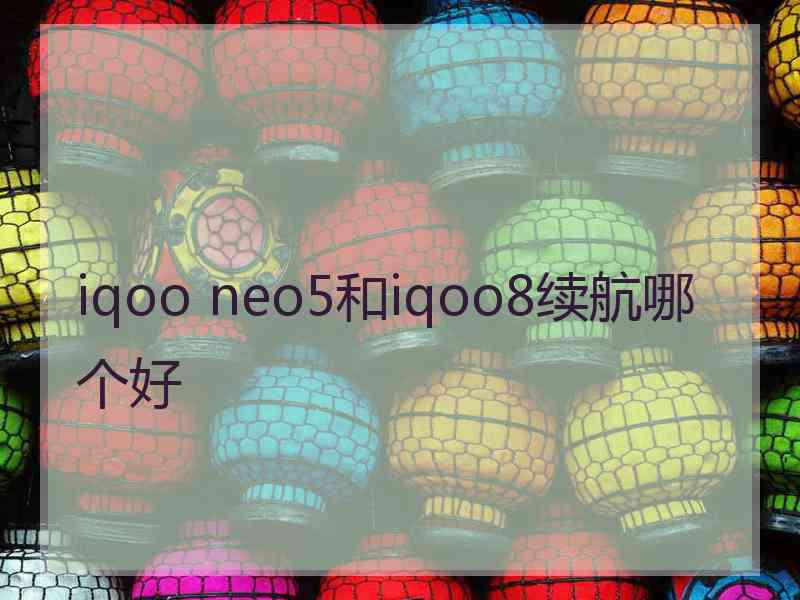 iqoo neo5和iqoo8续航哪个好