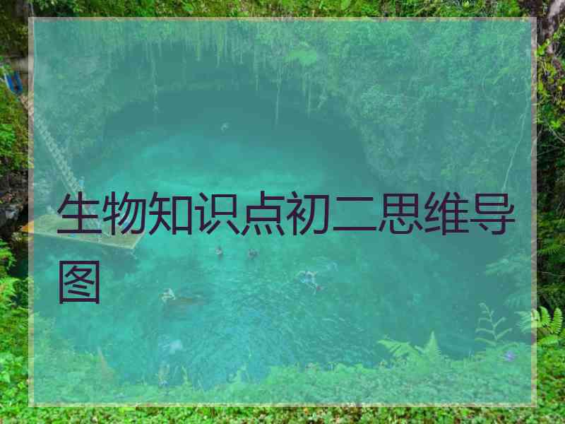 生物知识点初二思维导图