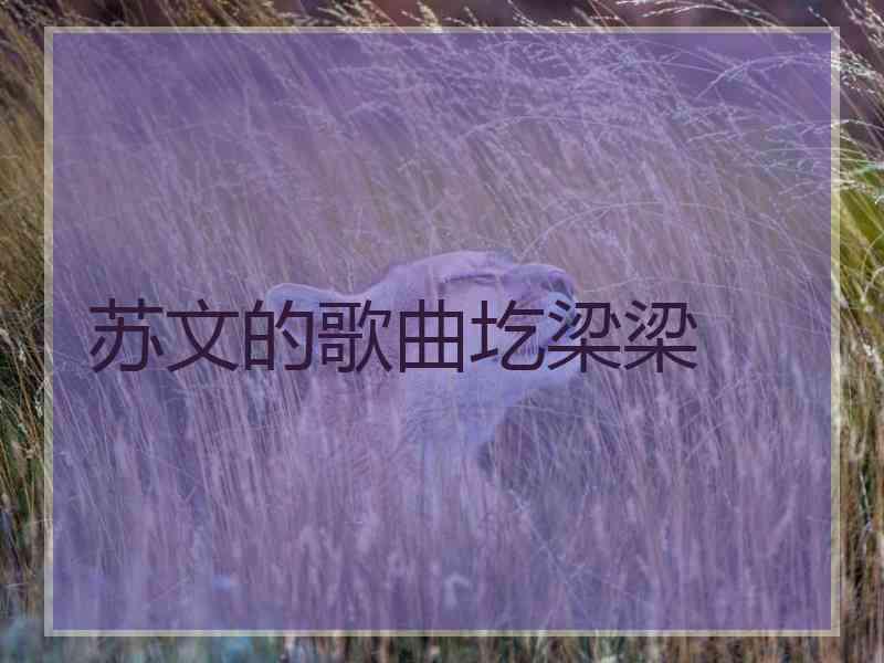 苏文的歌曲圪梁梁