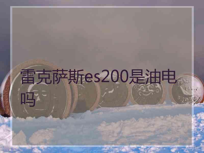 雷克萨斯es200是油电吗