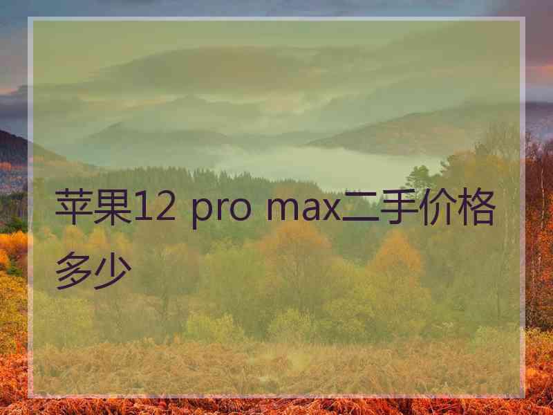 苹果12 pro max二手价格多少