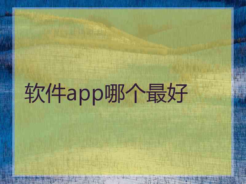 软件app哪个最好