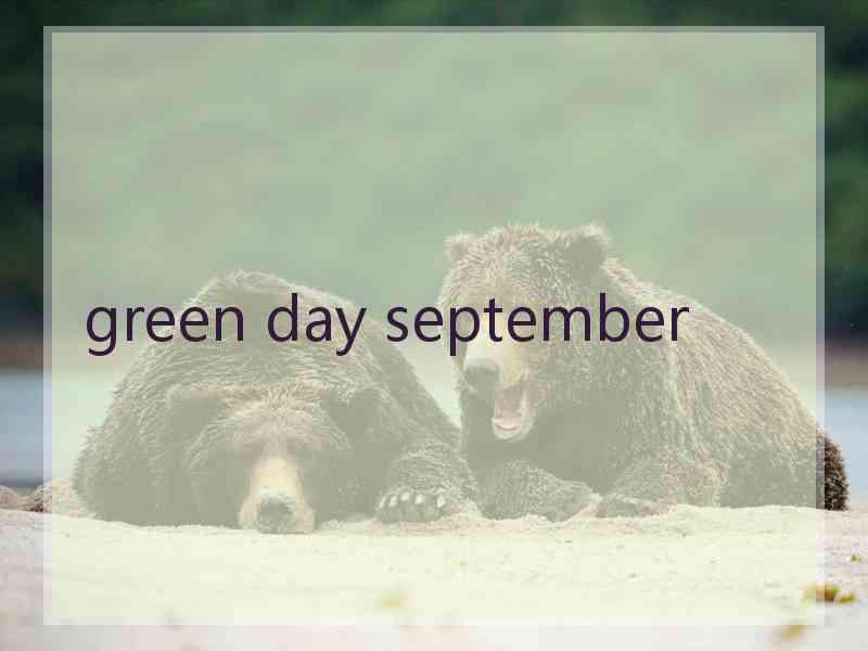 green day september