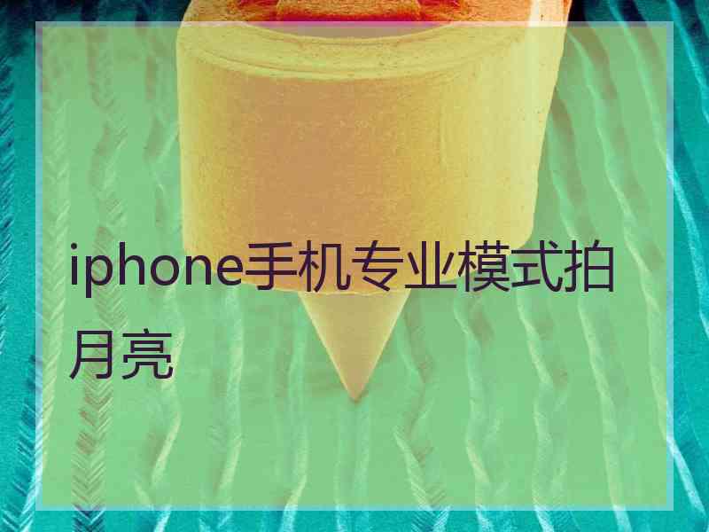 iphone手机专业模式拍月亮