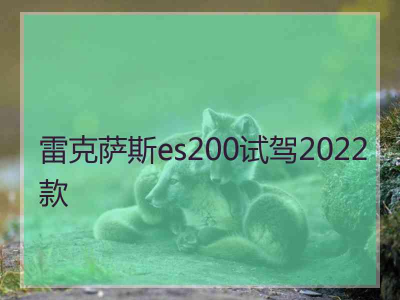 雷克萨斯es200试驾2022款