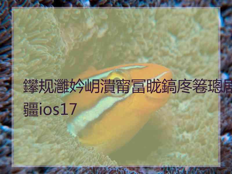 鑻规灉妗岄潰甯冨眬鎬庝箞璁剧疆ios17