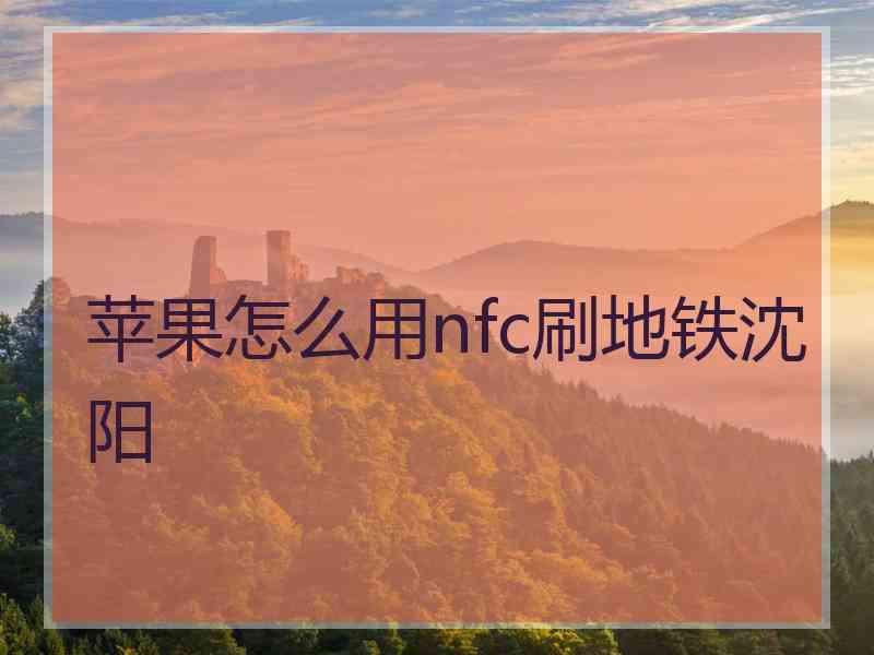 苹果怎么用nfc刷地铁沈阳