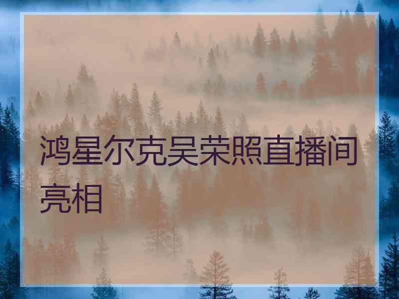 鸿星尔克吴荣照直播间亮相