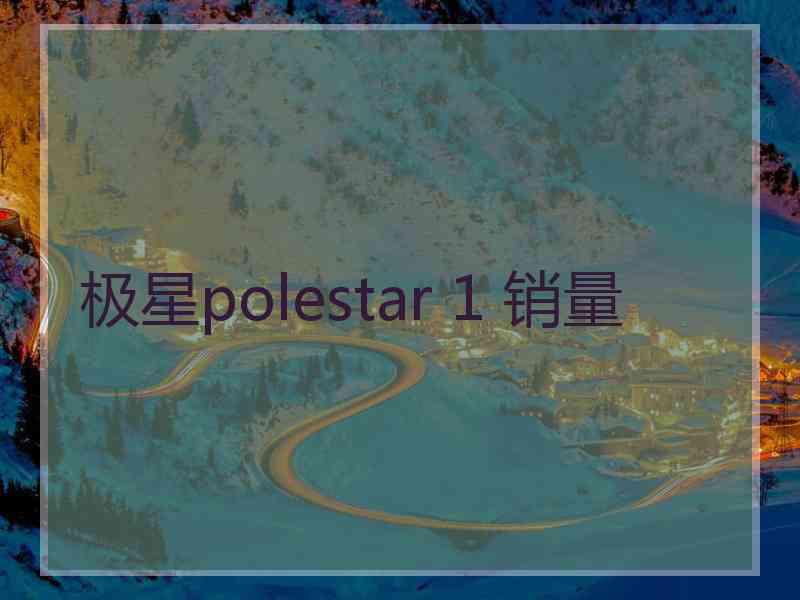 极星polestar 1 销量