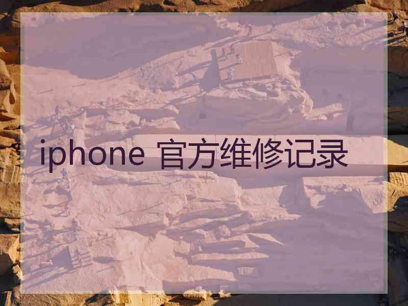 iphone 官方维修记录