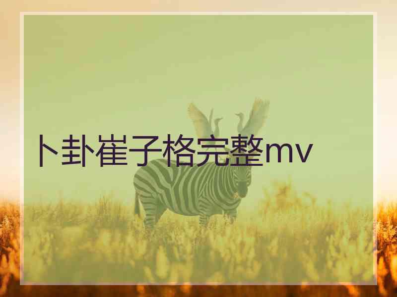 卜卦崔子格完整mv