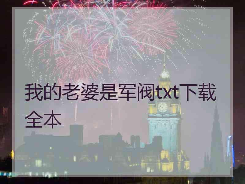 我的老婆是军阀txt下载全本