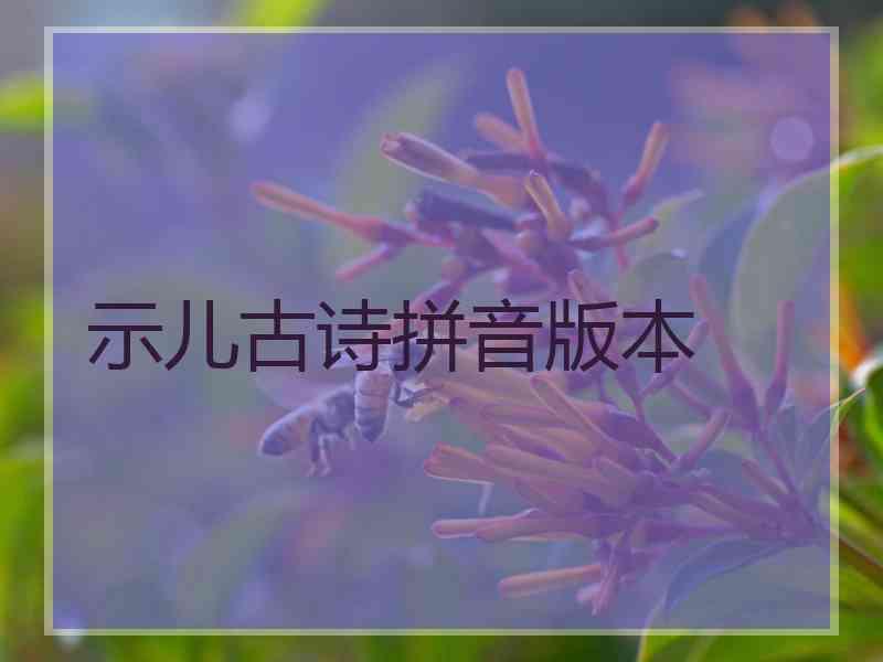 示儿古诗拼音版本