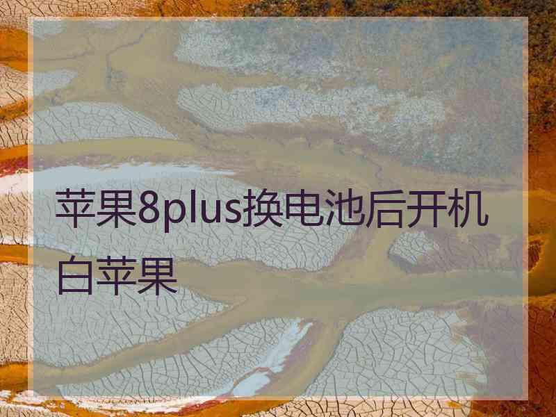 苹果8plus换电池后开机白苹果