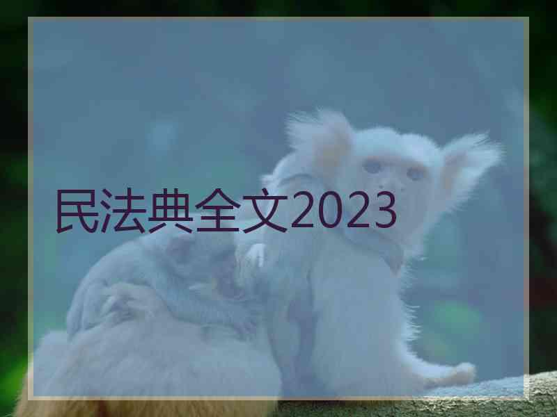 民法典全文2023