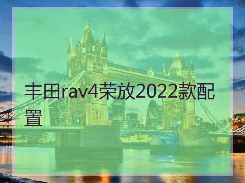 丰田rav4荣放2022款配置