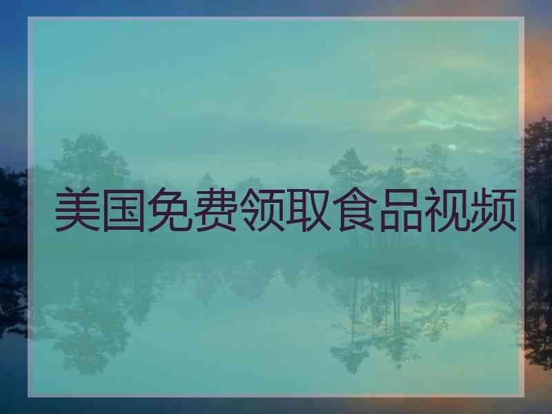 美国免费领取食品视频