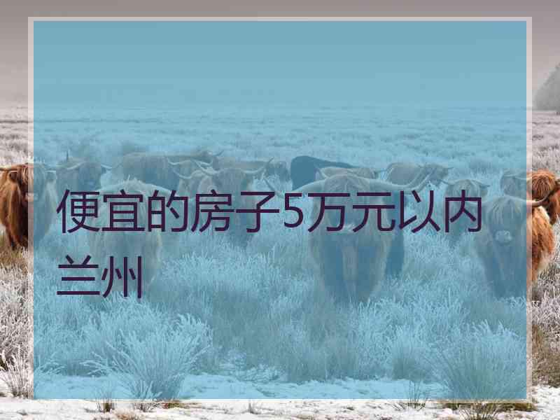 便宜的房子5万元以内兰州