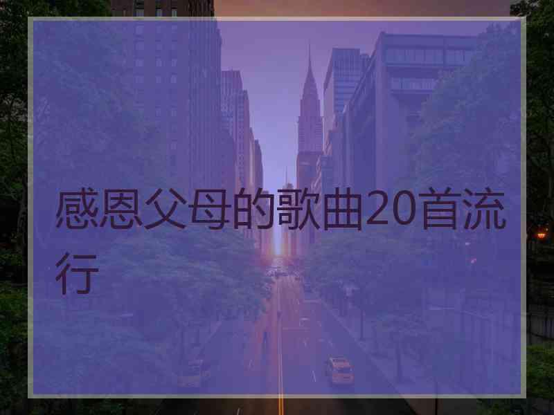 感恩父母的歌曲20首流行