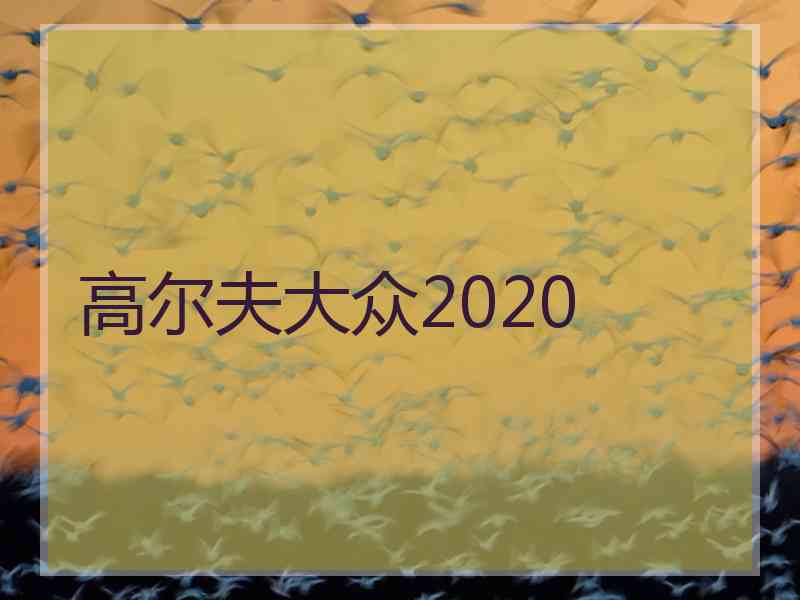 高尔夫大众2020