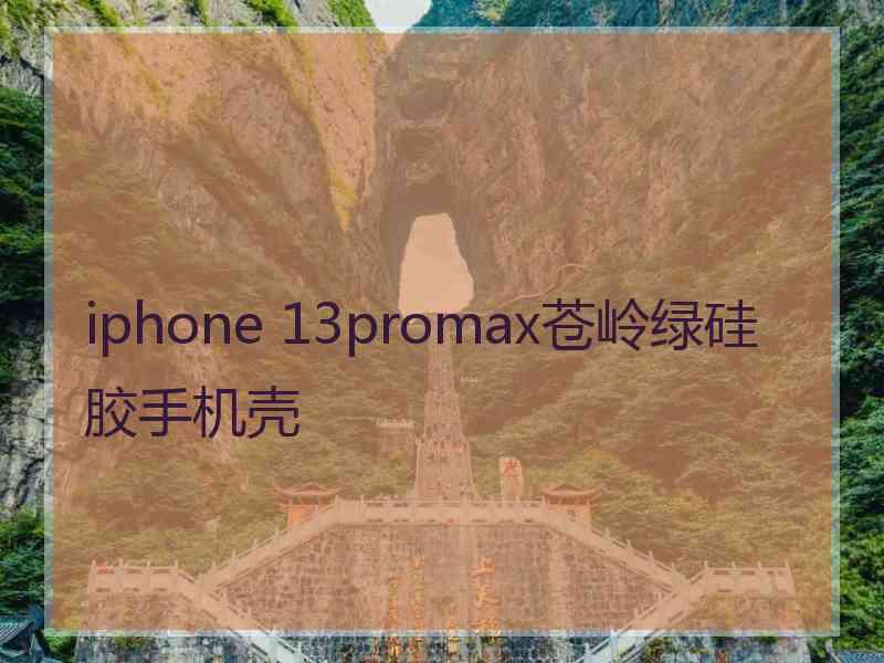 iphone 13promax苍岭绿硅胶手机壳