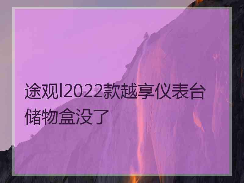 途观l2022款越享仪表台储物盒没了