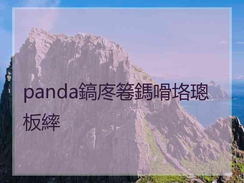 panda鎬庝箞鎷嗗垎璁板繂