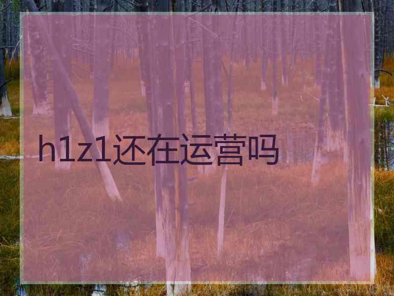 h1z1还在运营吗