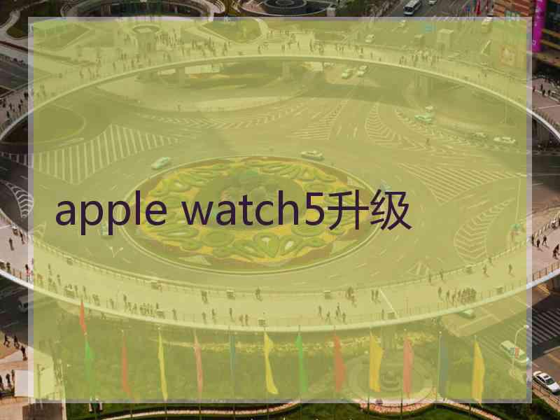 apple watch5升级