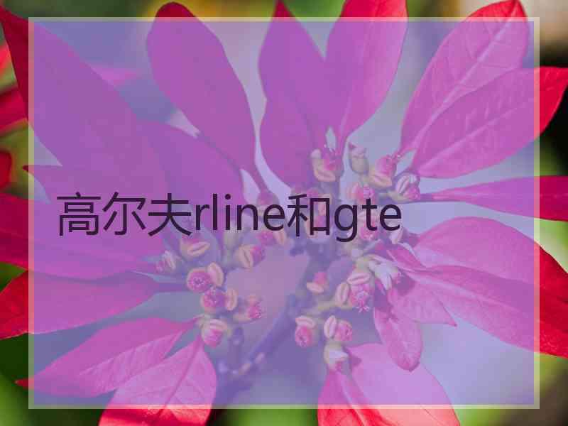 高尔夫rline和gte