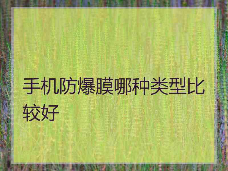 手机防爆膜哪种类型比较好