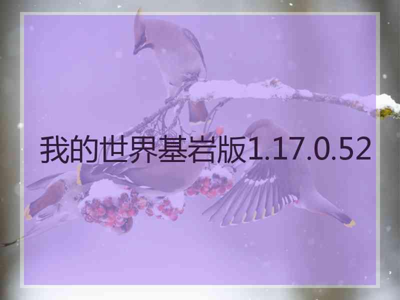 我的世界基岩版1.17.0.52