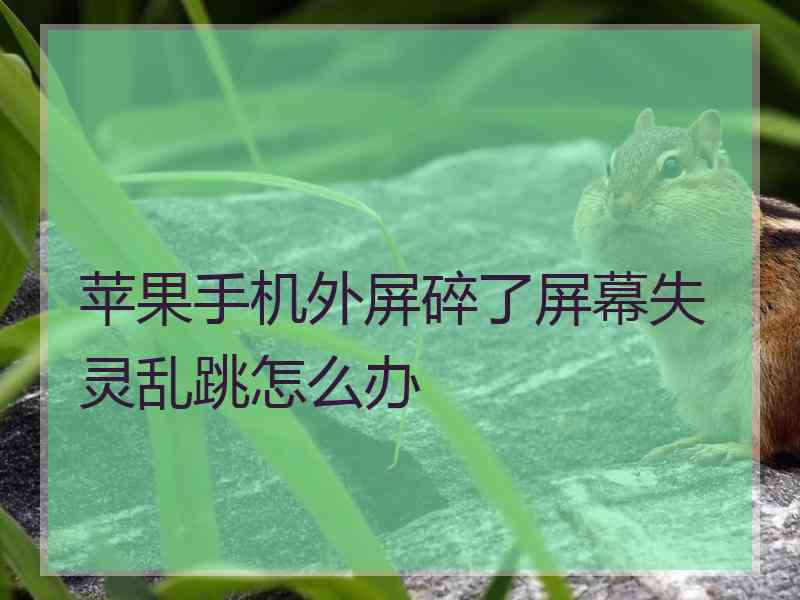 苹果手机外屏碎了屏幕失灵乱跳怎么办