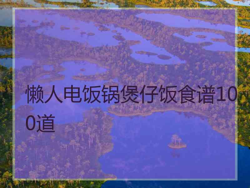 懒人电饭锅煲仔饭食谱100道