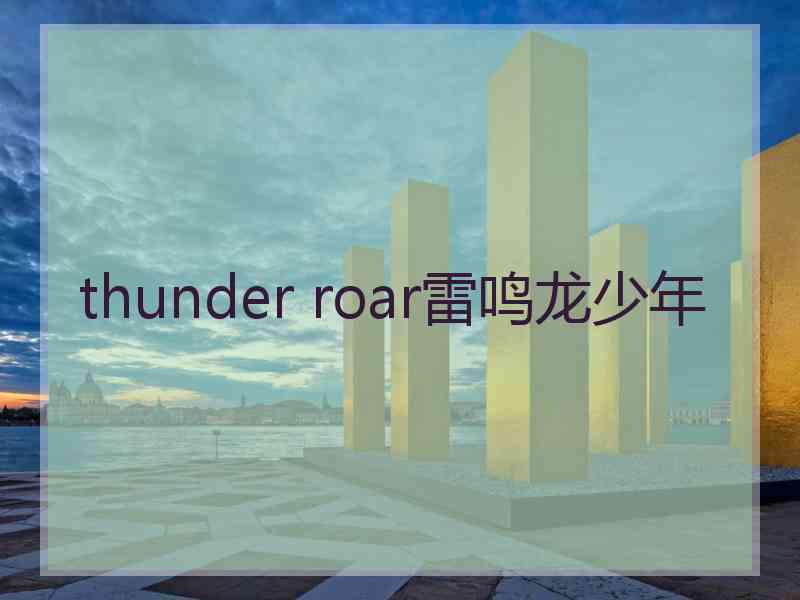 thunder roar雷鸣龙少年