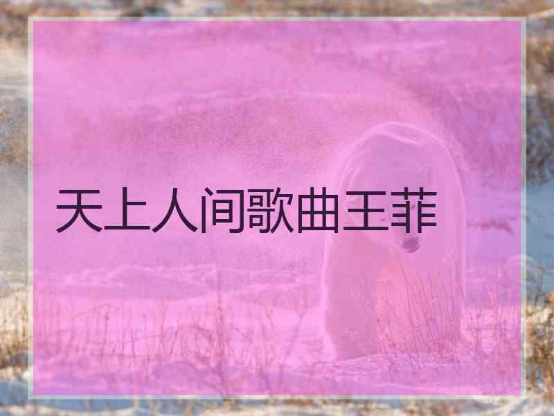 天上人间歌曲王菲