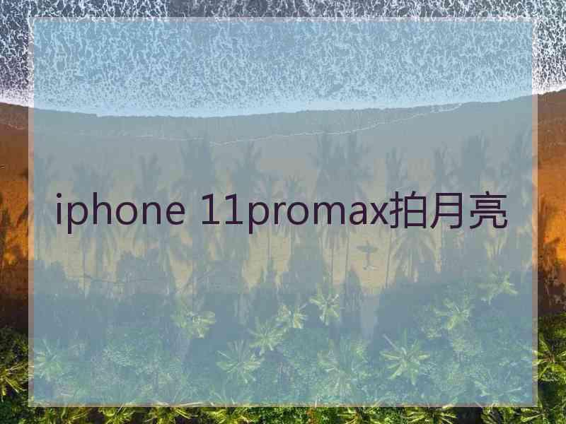 iphone 11promax拍月亮