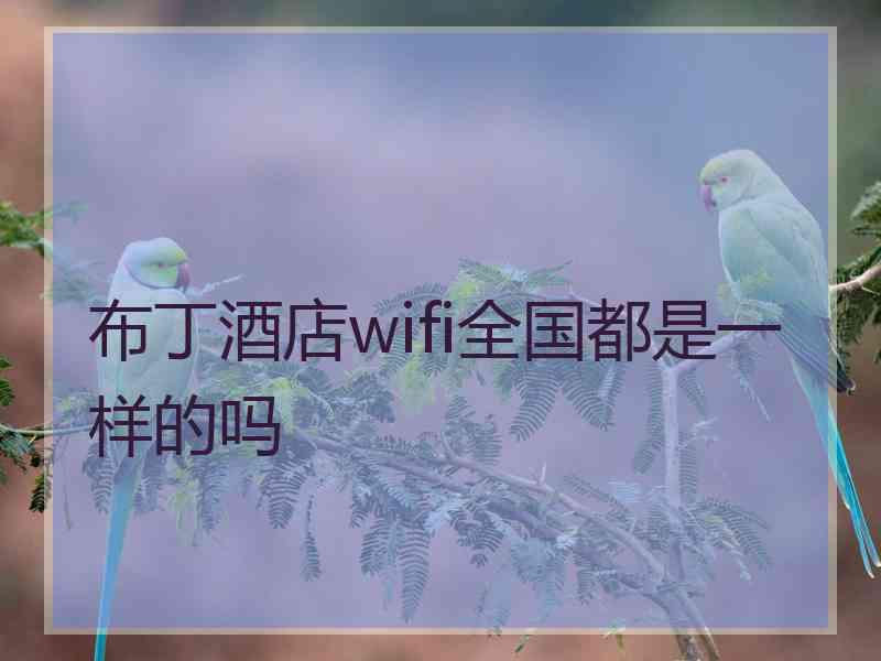 布丁酒店wifi全国都是一样的吗