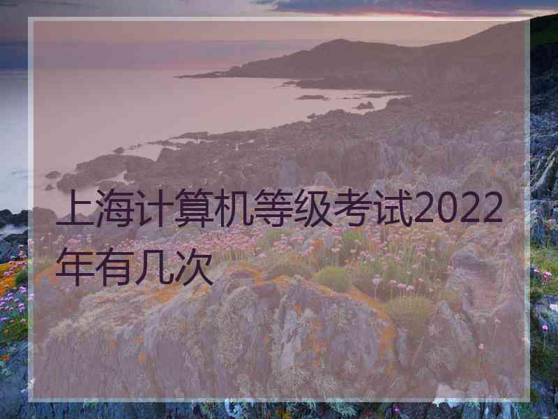 上海计算机等级考试2022年有几次