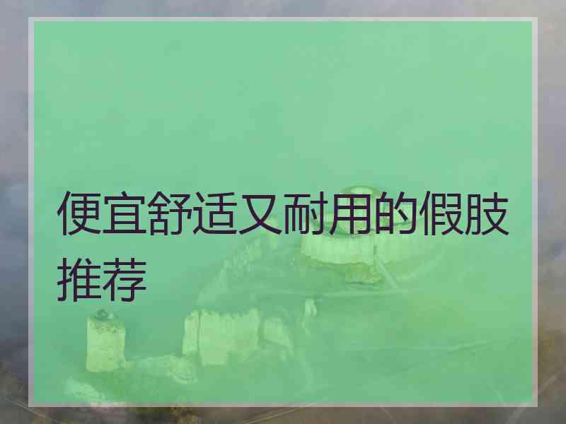 便宜舒适又耐用的假肢推荐