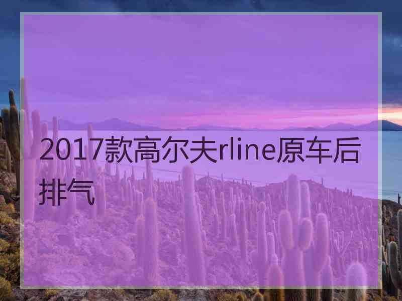 2017款高尔夫rline原车后排气