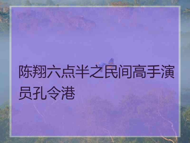 陈翔六点半之民间高手演员孔令港