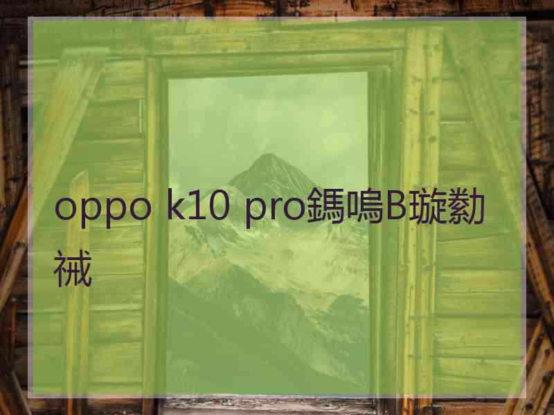 oppo k10 pro鎷嗚В璇勬祴