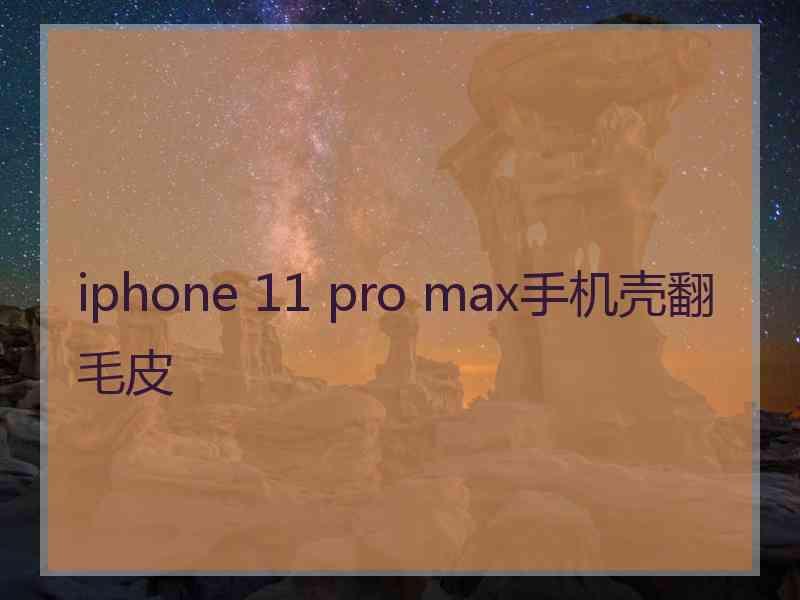 iphone 11 pro max手机壳翻毛皮