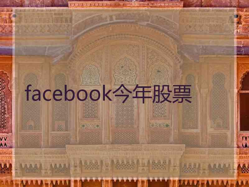 facebook今年股票