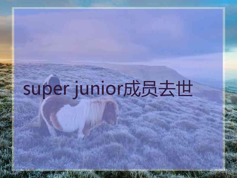 super junior成员去世